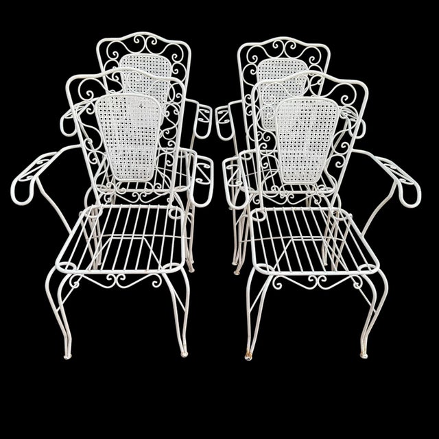 Provencal Wrought Iron Armchairs, 1960s, Set of 4 For Sale - Image 9 of 16