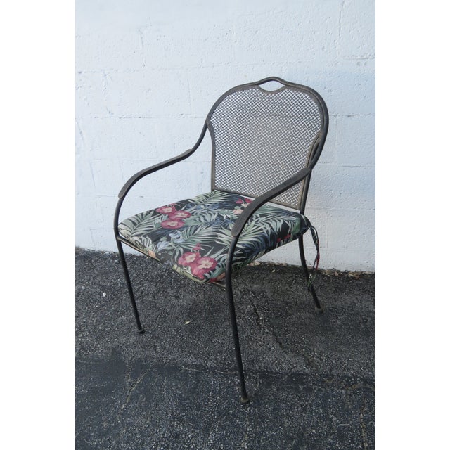 Mid century modern outdoor metal chairs a pair 4930 chairish