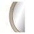 Stylish Modern Gray Cerused Oak and Satin Brass Wall Mirror, showroom floor sample