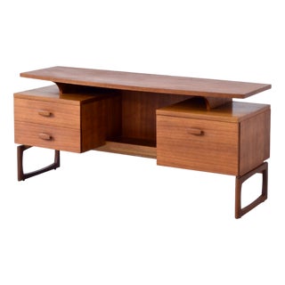 Teak Desk with Floating Top from G-Plan, 1960s For Sale