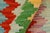 Textile Abstract Turkish Kilim Rust Blue Hand-Woven Wool Rug For Sale - Image 7 of 9