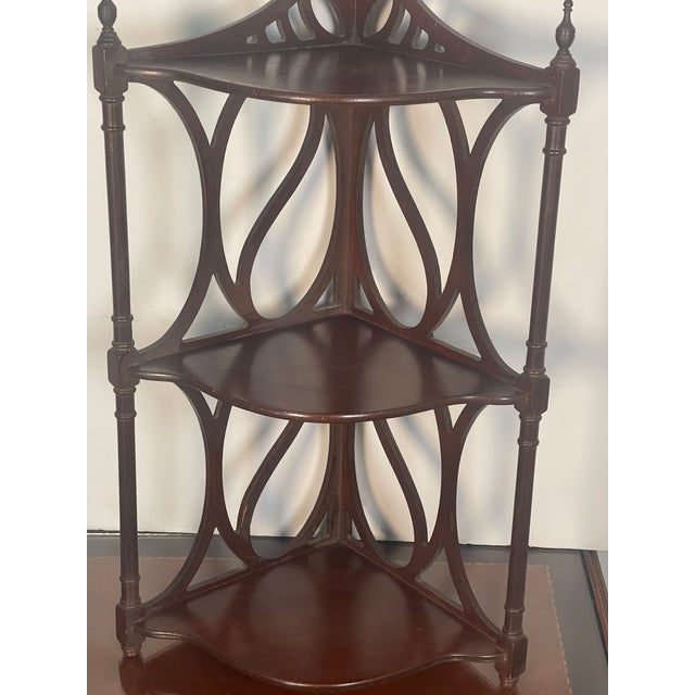 Wood 1940s Charming Corner Display Etagere 3 Tier For Sale - Image 7 of 7