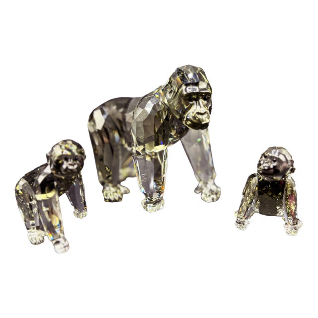 SCS Annual Edition 2009 Gorillas Family from Swarovski, Set of 3 For Sale
