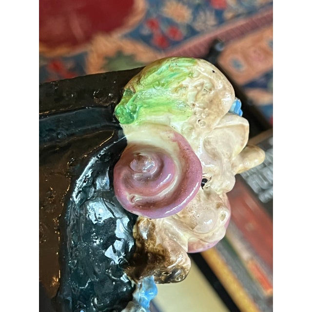 Antique Majolica Made in Italy Gargoyle Wall Sconce Shelf Bracket For Sale - Image 4 of 7