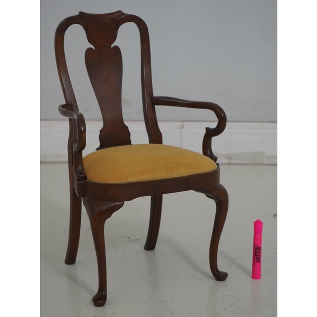 Queen Anne Style Mahogany Diminutive Armchair For Sale - Image 4 of 12