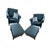Dark Blue Leather Lounge Chairs and Stools from Walter Knoll / Wilhelm Knoll, Set of 4 For Sale - Image 18 of 18