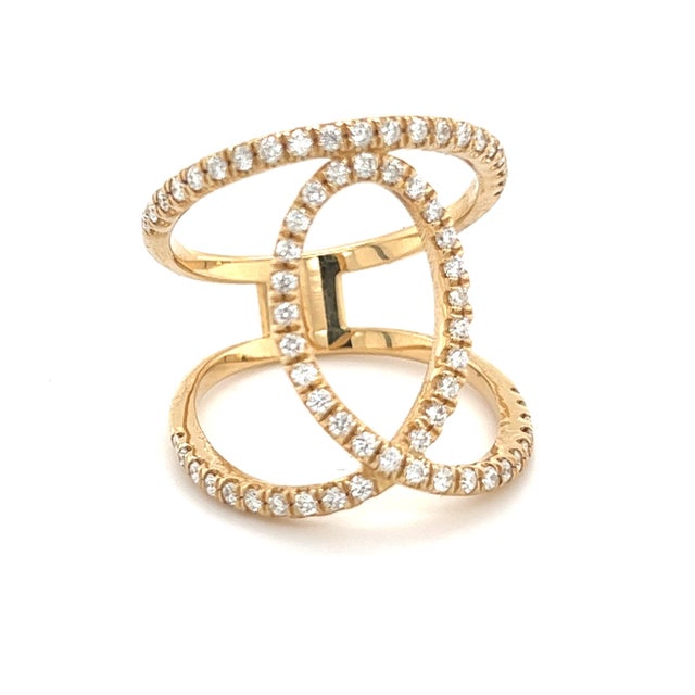 Diamond Ring 14k Gold 0.85 TCW 7.02 Grams Certified, Size 6.5 For Sale - Image 11 of 11