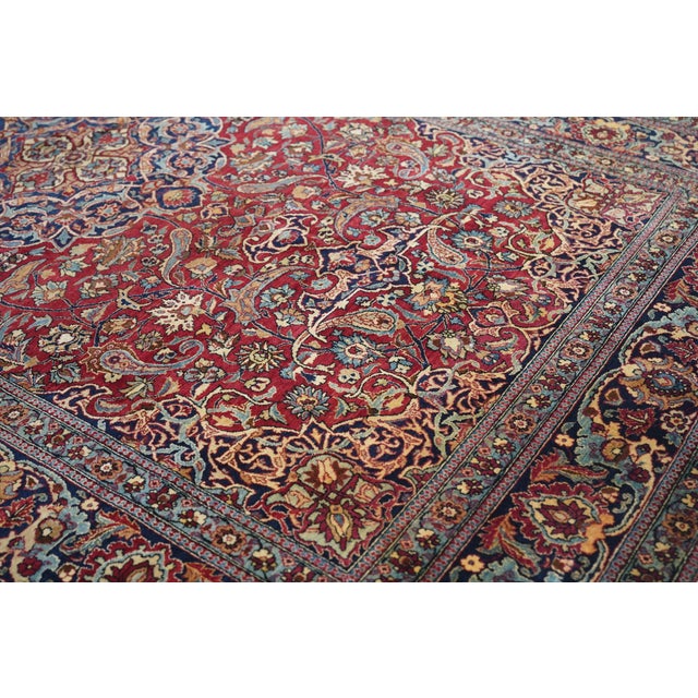 Antique Persian Isfahan Rug 4'4'' X 7'2'' For Sale In New York - Image 6 of 8