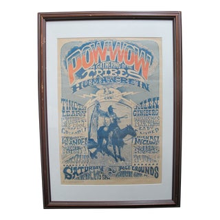 Pow Wow Gathering of the Tribes Human Be in Berkeley 1967 Rick Griffin Poster For Sale