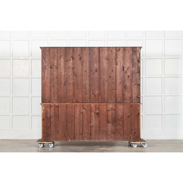 Large English Glazed Walnut Bookcase, 1870s For Sale - Image 18 of 18