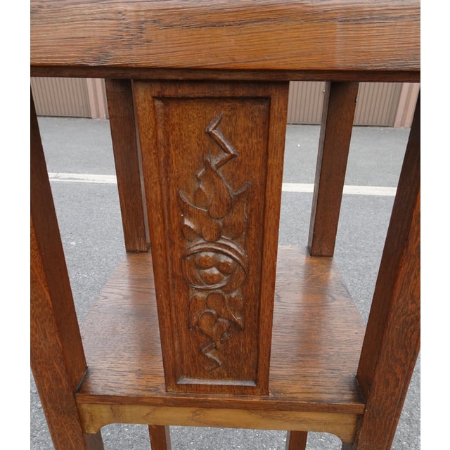 Wood Art Deco Carved Wood Plant Stand, 1930s For Sale - Image 7 of 18