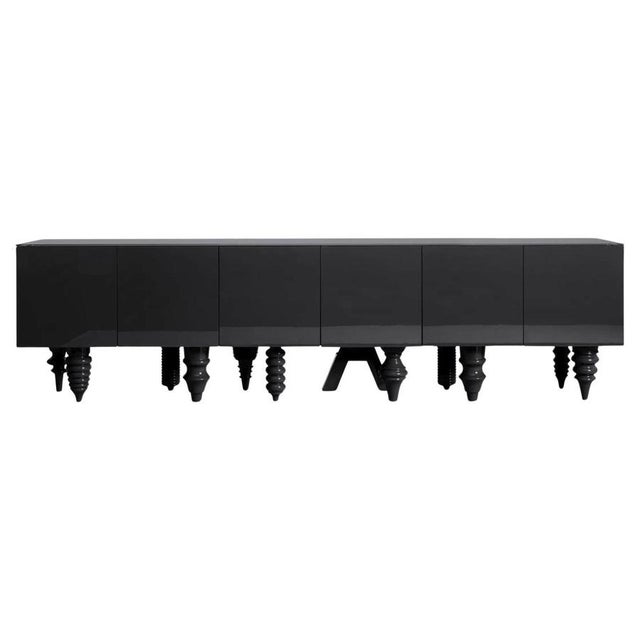 3M Multileg Sideboard Lacquered in Black by Jaime Hayon for BD Barcelona For Sale - Image 15 of 15