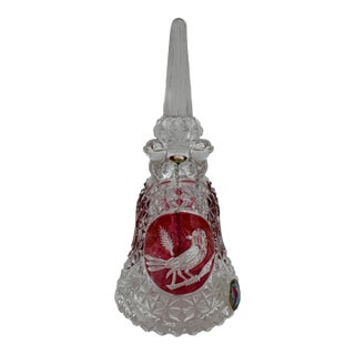 Byrdes Collection 6" Bell by Hofbauer 24% Lead Crystal For Sale