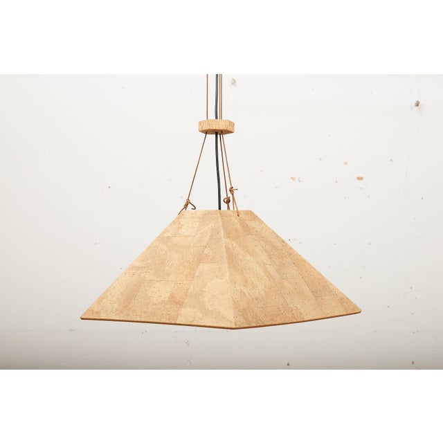 Zanil Pendant Lamp in Cork by Wilhelm Zannoth for Ngo Maurer, 1974 For Sale - Image 13 of 13