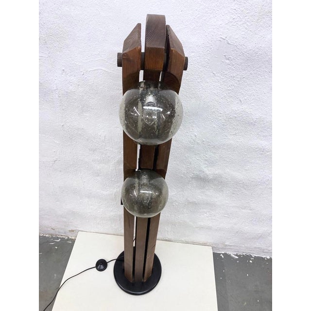 Floor Lamp in Wood and Glass from Temde, 1970s For Sale - Image 10 of 15