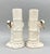 Wood 1970's Fitz & Floyd Japanese White Crane Candlesticks With Bamboo Bases – Hollywood Regency / Chinoiserie For Sale - Image 7 of 10