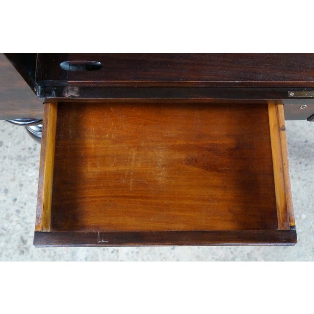 Antique Early 20th C. American Mahogany Spinet Writing Desk Console Hall Table For Sale - Image 13 of 18