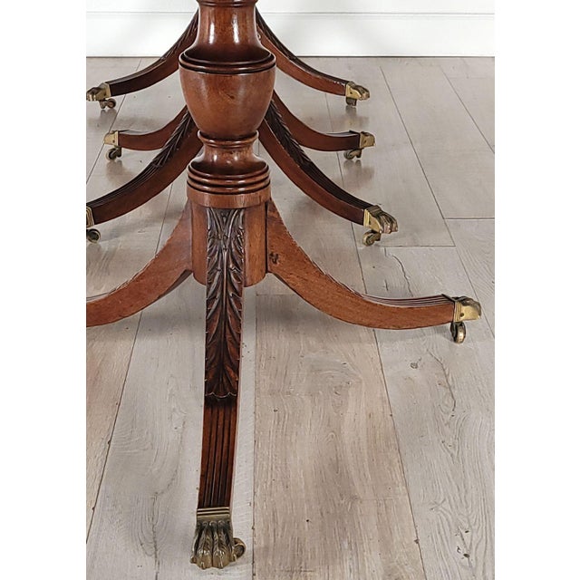 Large English Dining Table, Mahogany With Satinwood, 19th Century and Later For Sale - Image 12 of 12