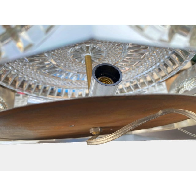 1950s 1950s Orrefors Chrome Flush Mount For Sale - Image 5 of 7