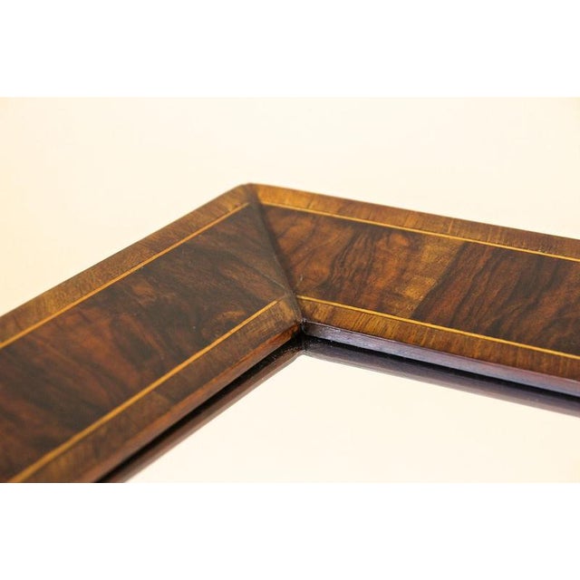 Antique Biedermeier Wall Mirror in Walnut Frame, 1830 For Sale - Image 12 of 16