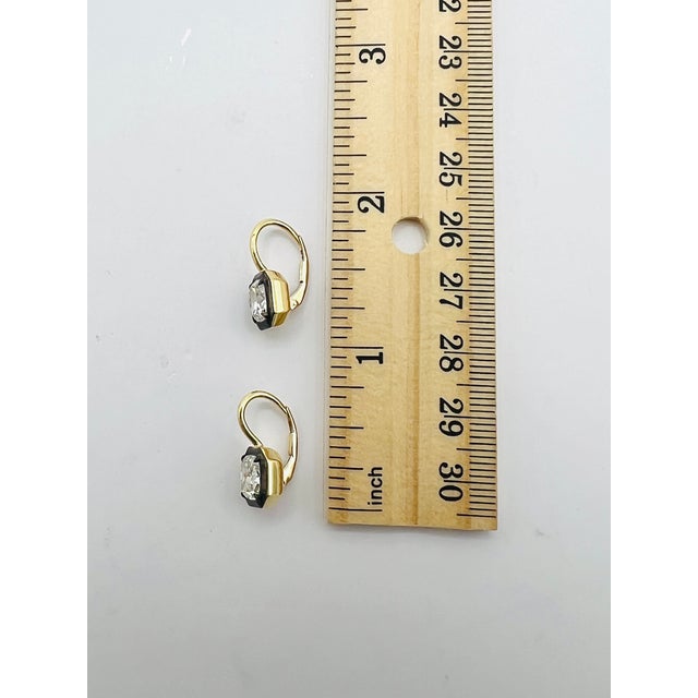 Gia Cushion 1.5 Carats Each Diamond Black Rhodium & 18k Gold Dangle Earrings, A Pair For Sale In Los Angeles - Image 6 of 7