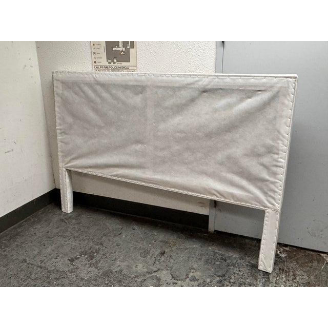 California King Size Silk Velvet Headboard For Sale - Image 9 of 12