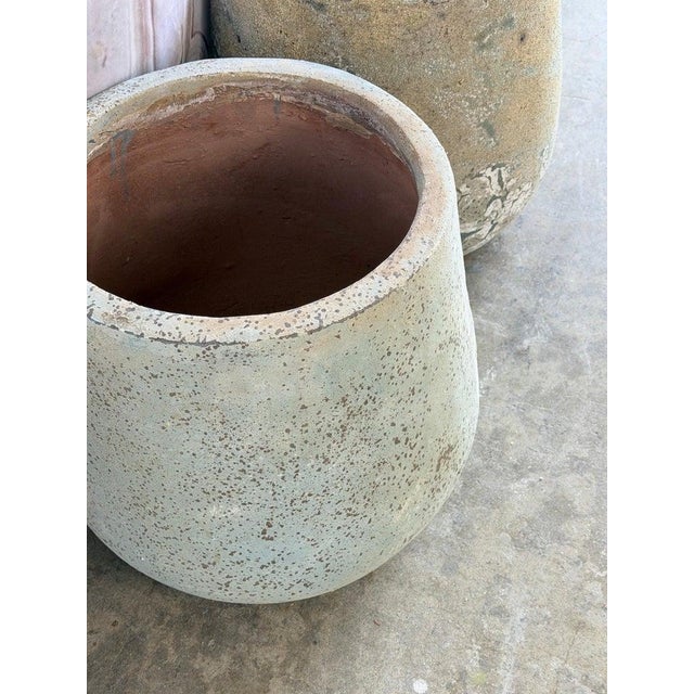 Ceramic Pair of Monumental 20th Century Terra Cotta Garden Urns For Sale - Image 7 of 10