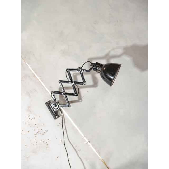 1950s Black Scissor Lamp from Elektroinstala Decín, 1950s For Sale - Image 5 of 18
