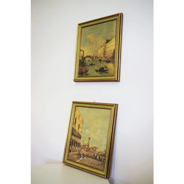 Canvas paintings representing Venice landscape 60's