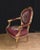 Red French Empire Armchairs in Red Fabric, Set of 2 For Sale - Image 8 of 9