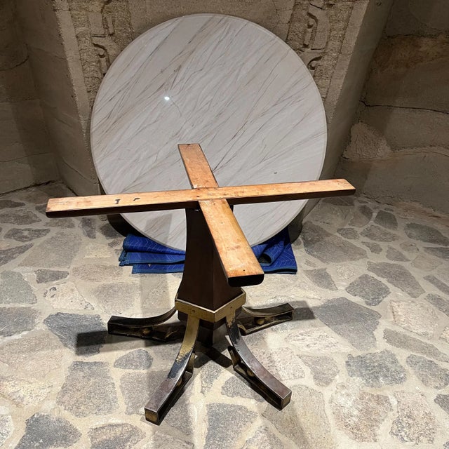 White 1950s Arturo Pani White Marble Sculptural Dining Table Mexico City For Sale - Image 8 of 11