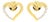 14K Yellow Gold 1/8 Cttw Diamond Journey Heart Hoop Earrings (K-L Color, I1-I2 Clarity) For Sale