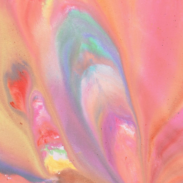 'Musical Abstract, Peach and Aqua' by Frealon Norden Bibbins, 1976, California Expressionist, San Francisco For Sale In Monterey, CA - Image 6 of 8