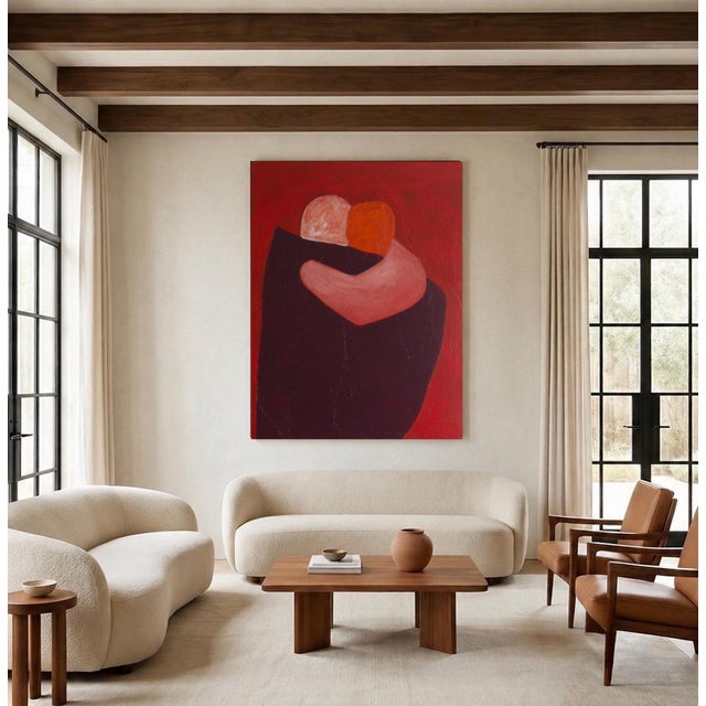 Early 21st Century Bodasca, Here with You Red Version, 2026, Acrylic on Canvas For Sale - Image 5 of 11