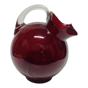 Vintage Cambridge Glass Ruby Red Ball Jug