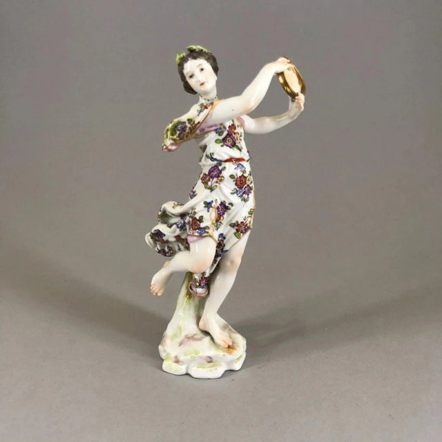 Girl with a Tambourine Porcelain Figure from Oswald Lorenz For Sale - Image 6 of 6