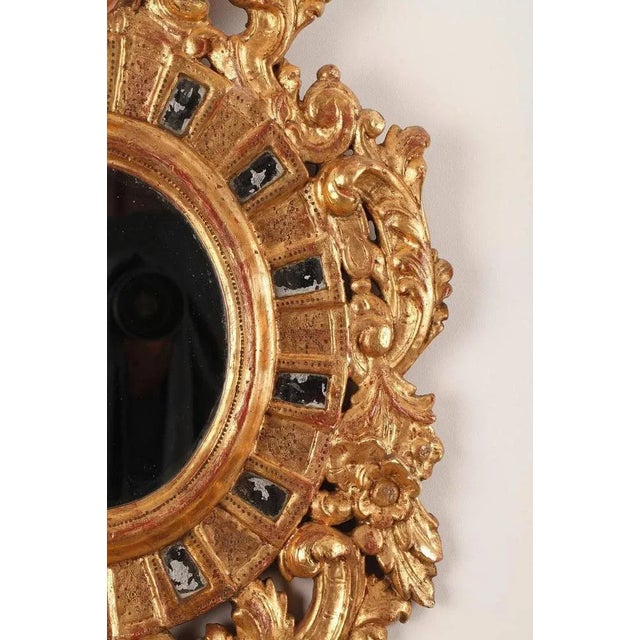 Gold 19th-Century Venetian Style Giltwood Mirrors, Set of 2 For Sale - Image 8 of 11