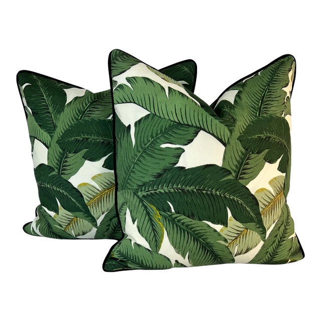 Contemporary Tommy Bahama Banana Leaf Pillows Set of 2 Chairish
