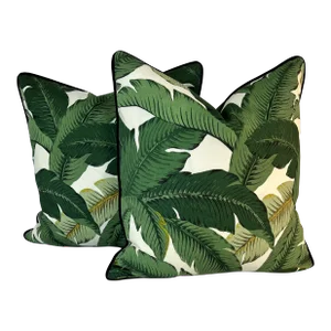 Contemporary Tommy Bahama Banana Leaf Pillows - Set of 2