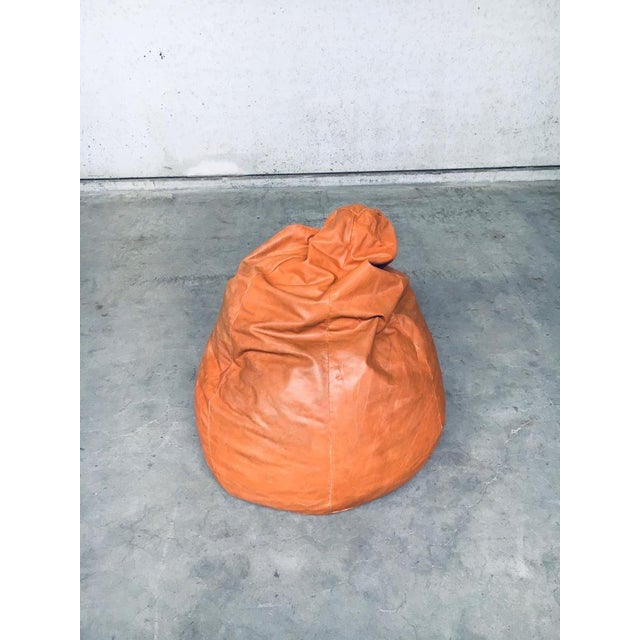 Vintage Leather Patchwork Bean Bag, Italy, 1970s For Sale - Image 12 of 15