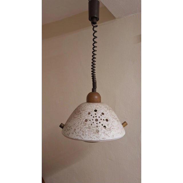 Vintage German Ceiling Lamp from Hustadt-Leuchten, 1990s, in Very Good conditions. Designed 1990 to 1999 This piece has an...