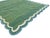 Not Yet Made - Made To Order Handmade Cotton Reversible Scalloped Edge Rug Forest Green With Cream and Teal Blue Border - 9'x12' For Sale - Image 6 of 11