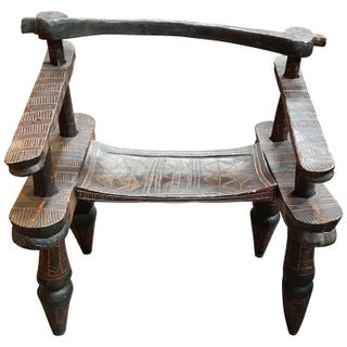 African Senufo Wooden Chief's Chair For Sale