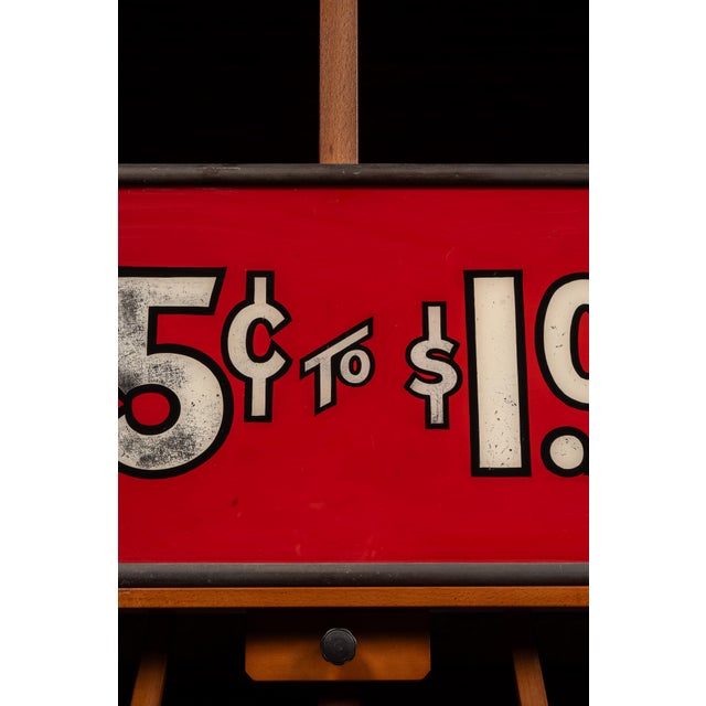 American Vintage Rog Retail Pricing Display Sign For Sale - Image 3 of 10