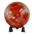 Red and White Crystal Gazing Ball For Sale