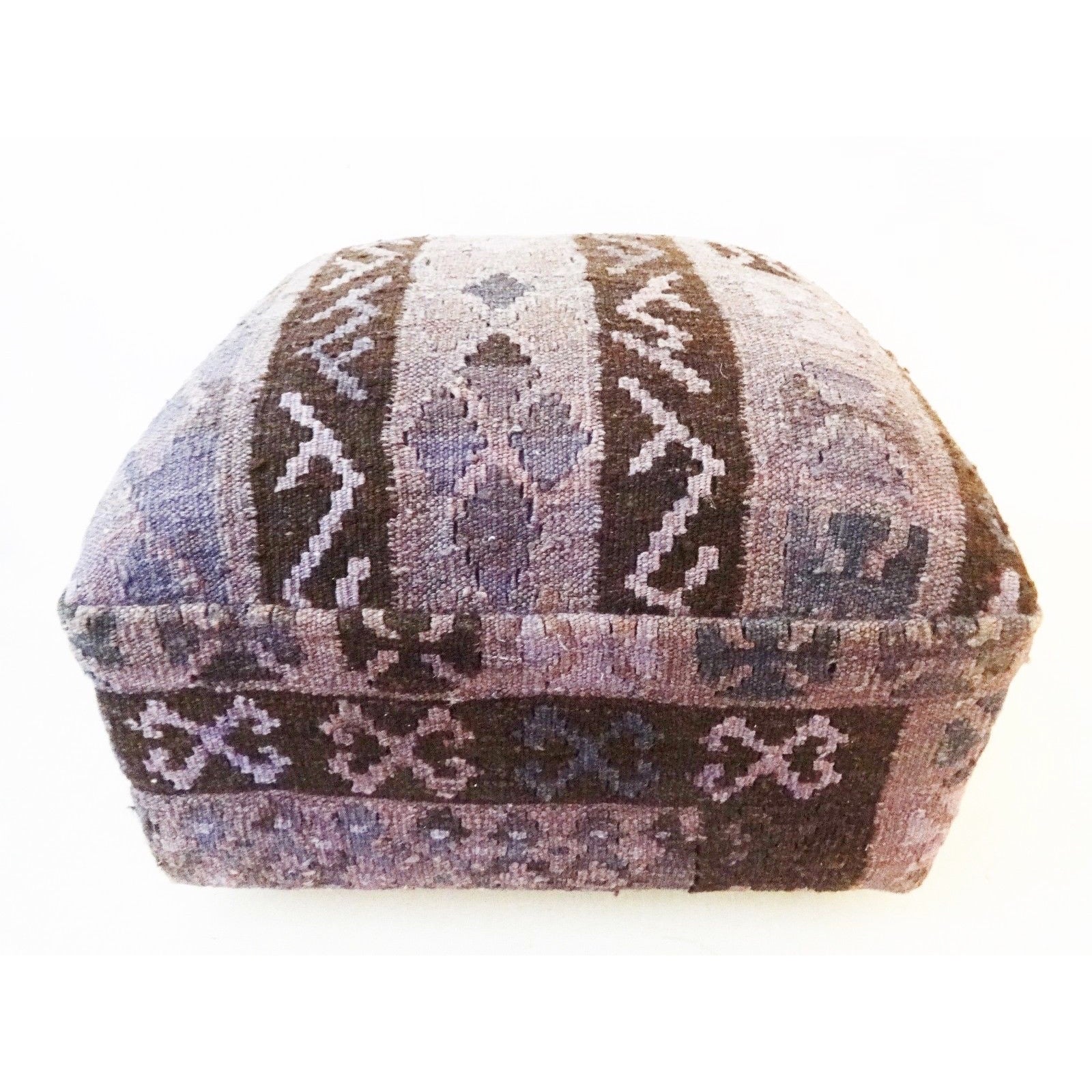 Turkish Kilim Upholstered Ottoman Chairish