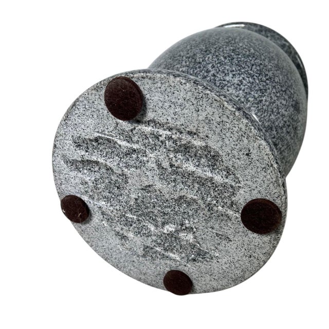 Gray and White Speckled Granite Urn on a Bronze Dore Louis XV Style Base For Sale - Image 10 of 10