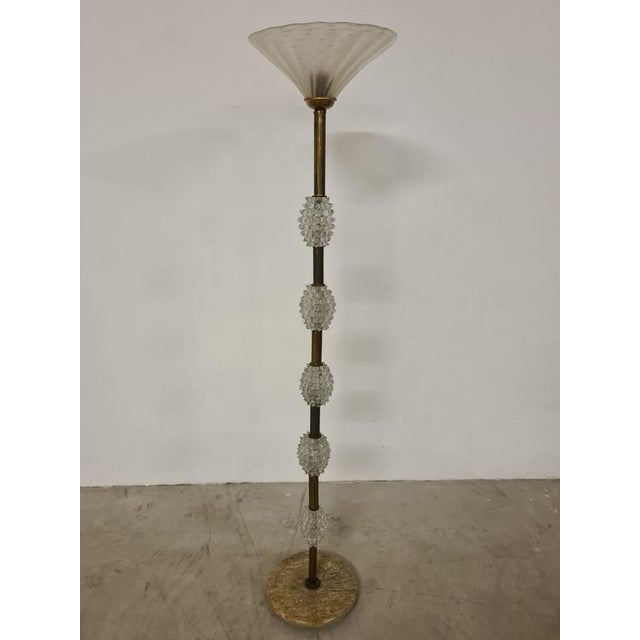 Floor Lamp in Rostrato Glass attributed to Barovier & Toso, 1940s For Sale - Image 4 of 18