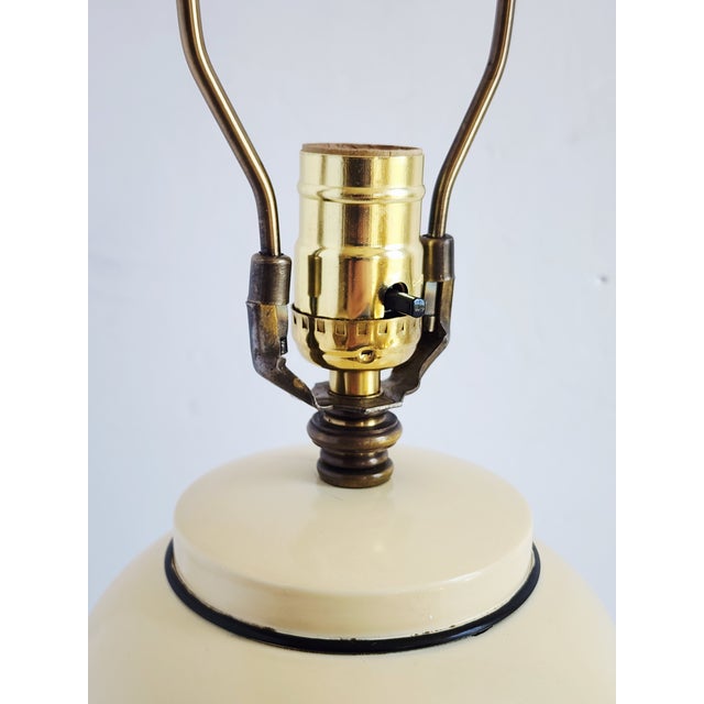 Vintage Tole Painted French Style Tea Caddy Table Lamps-a Pair For Sale - Image 9 of 15