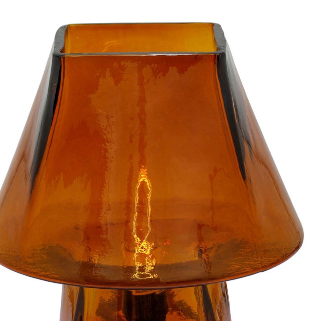 Luca Glass Mini Table Lamp, Smokey Brown For Sale - Image 4 of 6